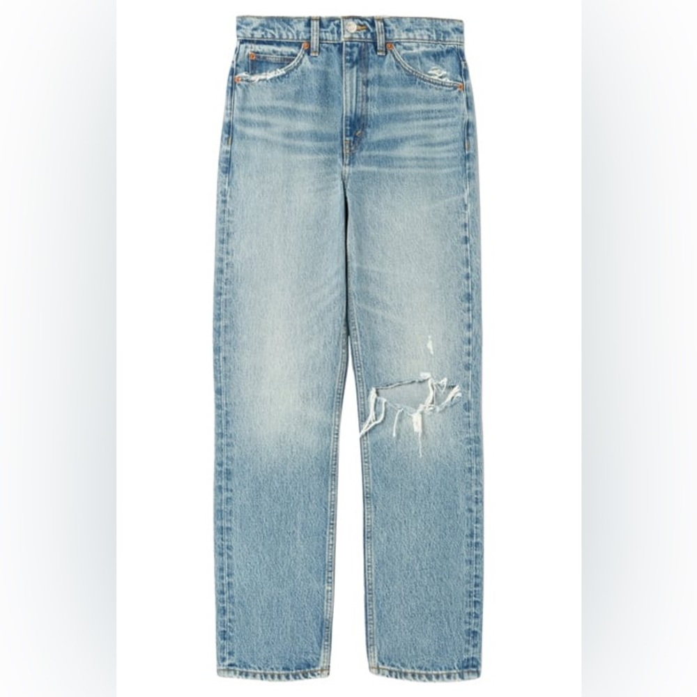 Re/Done 70s straight worn medium raf Denim size 28